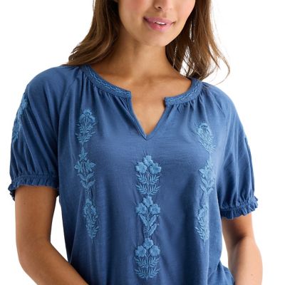 Image showing  Embroidered Notch Neck