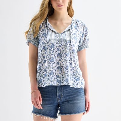 Lucky Brand Notch Neck Blouse