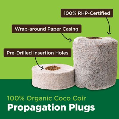 Image showing  78 ct. Coco Coin Compressed 100% Coco Coir Propagation Plugs for Seed Starting and Rooting Cuttings, 27-Case
