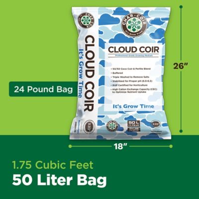 Image showing 5 th Char Coir 50L, 1.75 cu. ft., Cloud Coir 50/50 Coco-Perlite RHP Certified Loose Fill Aeration Blend, 80 Pallet