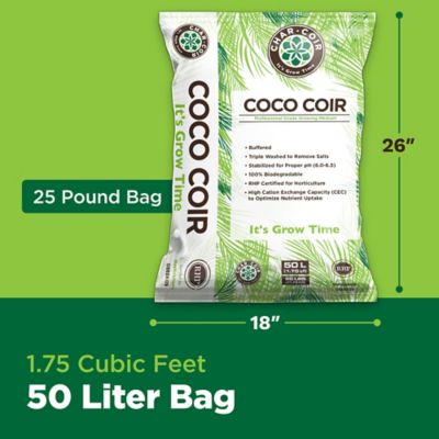 Image showing  50 L, 1.75 cu. ft., Coco Coir 100% RHP Certified Organic Loose Coconut Coir Growing Medium, 85 Pallet