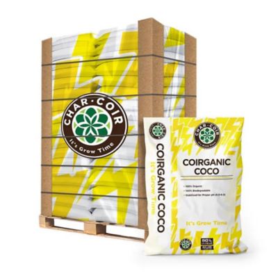 Char Coir 50L (1.75 cu. ft.) Coirganic 100% CDFA Certified Organic Loose Coco Coir Growing Medium, 85 Pallet