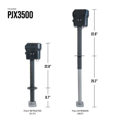 Image showing  PJX3500 Electric A-Frame Jack with Built-In Tongue Weight Scale, 3,500 lb. Lift Capacity