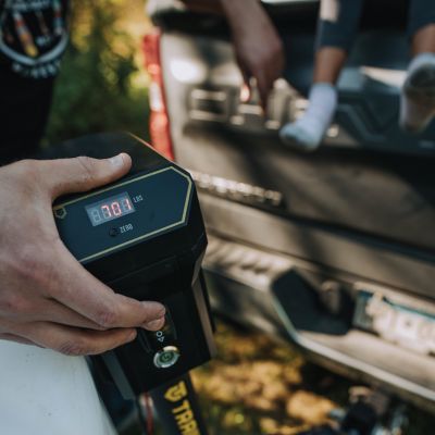 Image showing 6 th Trailer Valet PJX3500 Electric A-Frame Jack with Built-In Tongue Weight Scale, 3,500 lb. Lift Capacity