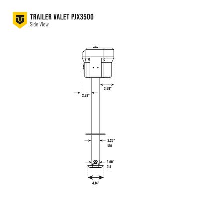 Image showing 9 th Trailer Valet PJX3500 Electric A-Frame Jack with Built-In Tongue Weight Scale, 3,500 lb. Lift Capacity