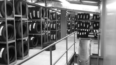Image showing 3 th Martins Industries 3-Tier Tire Storage Rack For Passenger & Light Truck Tires - 88 x 16 x 86 in.