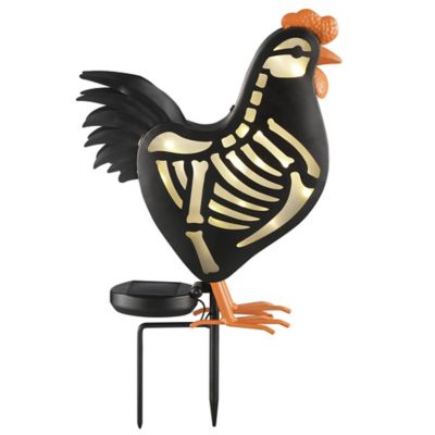 Red Shed 17 in. Skeleton Hen Solar Stake