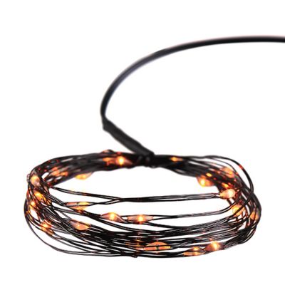 Red Shed 12 x 4in. 30-Light Indoor Battery-Powered LED Halloween String Lights with Timer, Orange