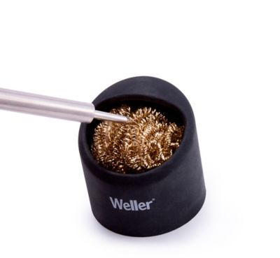 Image showing  Soldering Brass Sponge Tip Cleaner with Silicone Holder