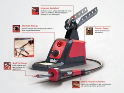 Image showing  5 to 30 Variable Wattage Precision Grip Soldering Iron Station, 120 V