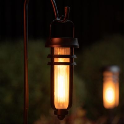 Image showing 6 th Foxflame Warm White Flicker Flame Torch LED Solar Accent Landscape Light, 4 pk.