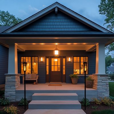 Image showing 7 th Foxflame Warm White Flicker Flame Torch LED Solar Accent Landscape Light, 4 pk.