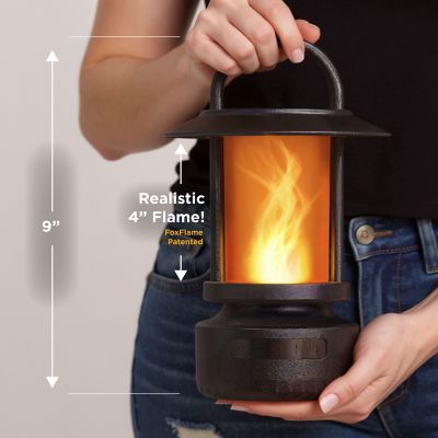Image showing  Flicker Flame LED Lantern with BT speaker, Black