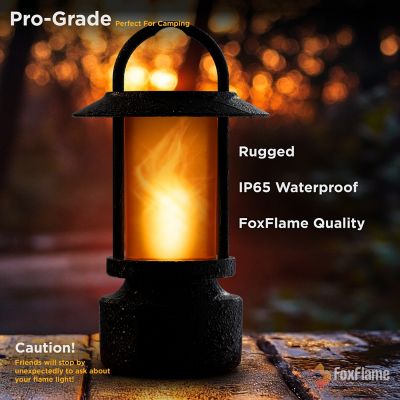 Image showing 5 th Foxflame Flicker Flame LED Lantern with BT speaker, Black