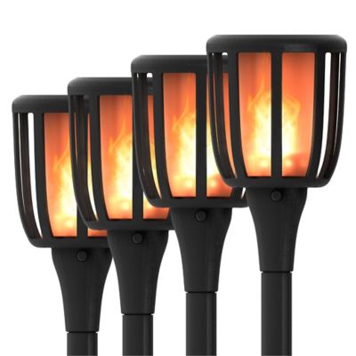 Foxflame Solar Rustic Torch, 4 pk