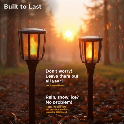 Image showing  Solar Rustic Torch, 4 pk