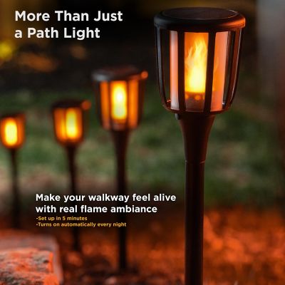 Image showing  Solar Rustic Torch, 4 pk