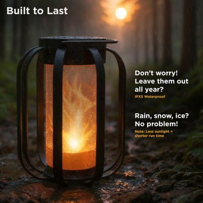 Image showing 6 th Foxflame Modern Flame Lantern, 1 pk.