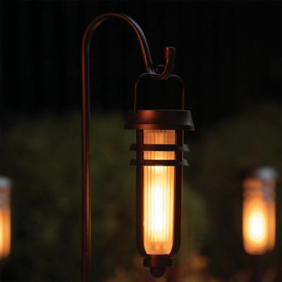 Image showing 6 th Foxflame Warm White Flicker Flame Torch LED Solar Accent Landscape Light, 2 pk.