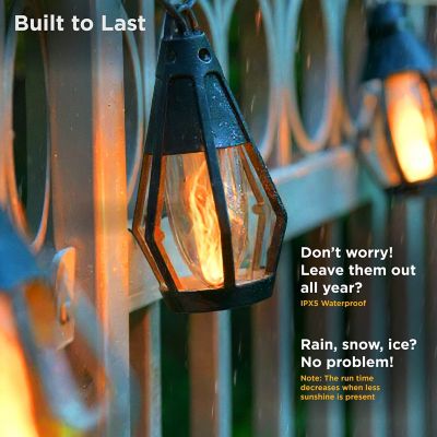 Image showing 5 th Foxflame Solar Flame String Lights, 1 pk.