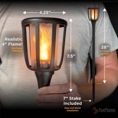 Image showing  Solar Rustic Torch, 1 pk
