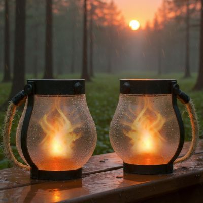 Image showing  Schoolhouse Lantern, 2 pk