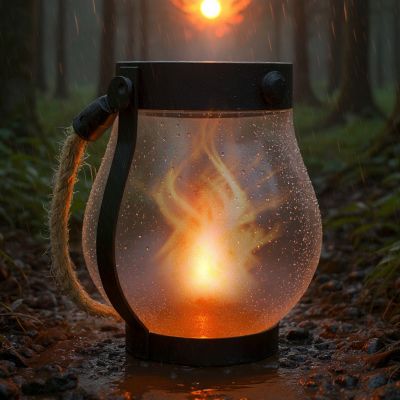 Image showing 9 th Foxflame Schoolhouse Lantern, 2 pk