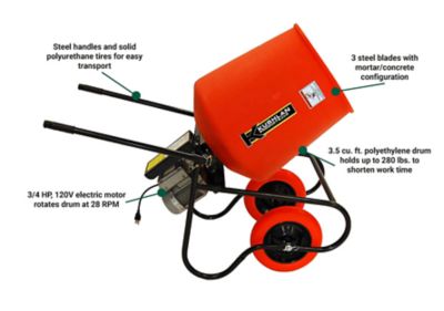 Image showing  Kushlan 3.5 CF Concrete Mixer