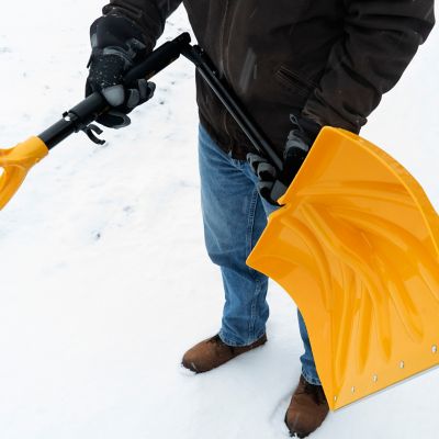 Image showing  51.26-in. H Folding Poly Snow Shovel