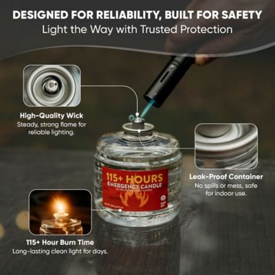 Image showing  115 Hr Emergency Candle 8 Pack