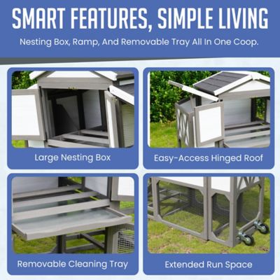 Image showing  Extended Country Style Chicken Coop