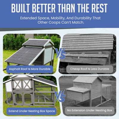 Image showing  Extended Country Style Chicken Coop