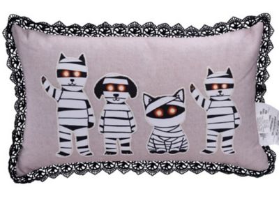 Red Shed Mummy Pets Lumbar Throw Pillow, 12 in. x 20 in.