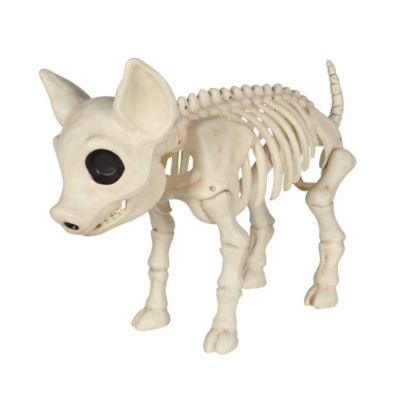 Red Shed Large Pig Skeleton Halloween Statue