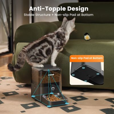 Image showing 7 th Oneisall PF05 3L Automatic Cat Feeder - 6-Meal Timer, Backup Power, Freshness Seal, Dry Food Dispenser