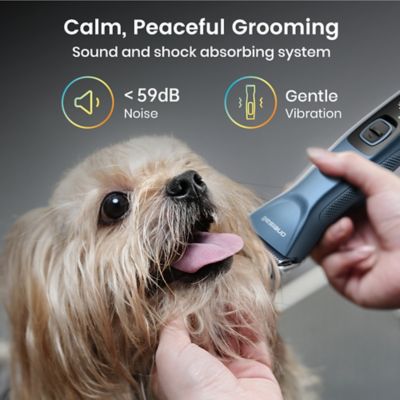 Image showing 7 th Oneisall PC14 Cordless Dog Clippers, 2-Speed, with Carbon Steel Blade, Metal Combs & Removable Battery