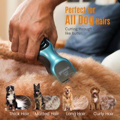 Image showing  DTJ-001 Cordless Dog Clippers - 2-Speed, 50dB Quiet, Rechargeable with Stainless Steel Blade for Thick Coats