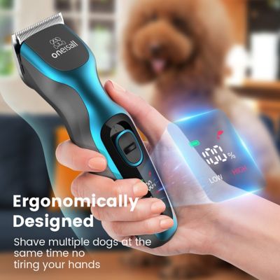 Image showing 6 th Oneisall DTJ-001 Cordless Dog Clippers - 2-Speed, 50dB Quiet, Rechargeable with Stainless Steel Blade for Thick Coats