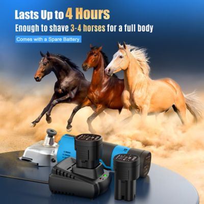 Image showing  HC2601 Cordless Horse Clippers, with 2 Batteries, Detachable Stainless Steel Blade, for Thick Coat