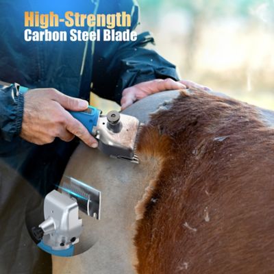 Image showing 5 th Oneisall HC2601 Cordless Horse Clippers, with 2 Batteries, Detachable Stainless Steel Blade, for Thick Coat