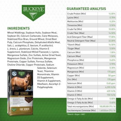 Image showing 6 th BUCKEYE Nutrition EQ8 Senior Gut Health Multi-Textured Senior Horse Feed, 50 lb. bag