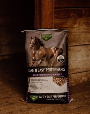 Image showing  SAFE 'N EASY Performance, Low Starch and Sugar Pelleted Performance Horse Feed, 50 lb.