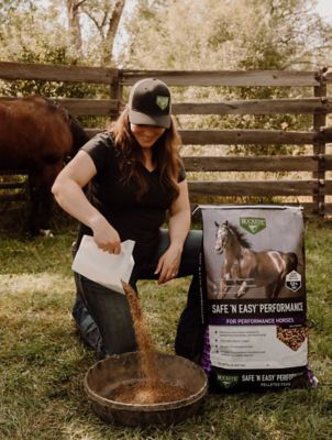 Image showing  SAFE 'N EASY Performance, Low Starch and Sugar Pelleted Performance Horse Feed, 50 lb.