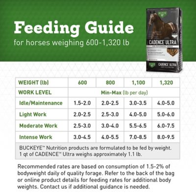 Image showing 7 th BUCKEYE Nutrition CADENCE Ultra Nutrient Dense 14-14-14 Sweet Pelleted Performance Horse Feed, 50 lb.