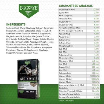 Image showing 7 th BUCKEYE Nutrition GRO 'N WIN, Pelleted Ration Balancer for Horses of All Life Stages, 50 lb.