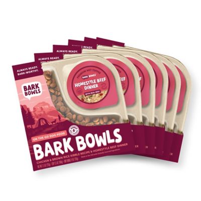 Bark Bowls On The Go Dog Food, Homestyle Beef Dinner, 7.5 oz. Trays, 6 ct.