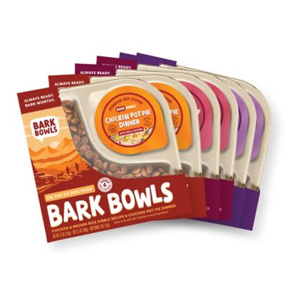 Bark Bowls On The Go Dog Food, Chicken Pot Pie, Turkey Fare & Homestyle Beef Variety pk., 7.5 oz. Trays, 6 ct.