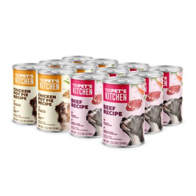 Your Pet's Kitchen Wet Dog Food, Chicken Pot Pie Recipe & Beef Recipe Variety Pack - 13.2 oz Cans (Pack of 12)