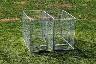 Kennel Pro 4 ft. x 6 ft. Multiple PRO Full Stall Dog Kennels x2