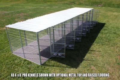 Image showing  4 ft. x 6 ft. Multiple PRO Full Stall Dog Kennels x2
